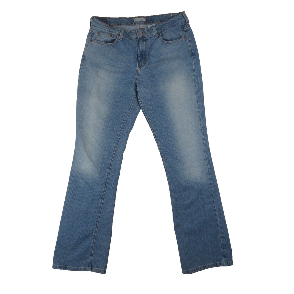 Levis 515 Jeans Womens 12L (33x33) Blue Mid Rise Boot Cut Light Wash Faded Denim